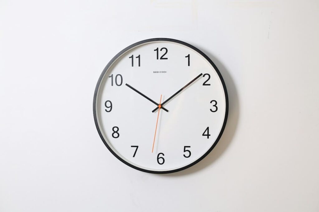 Wall clock in a clinic room, a reminder that HIV test timing on Koh Samui depends on days since exposure