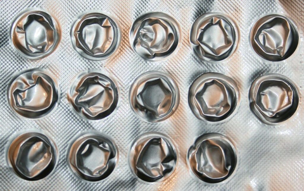 Blister pack of tablets for a 28-day PEP course, one dose taken each day