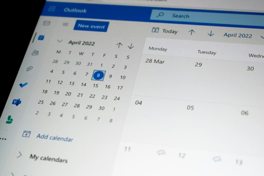 Calendar with the final day of a 28-day PEP course circled and follow-up test dates noted