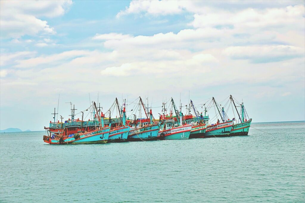 Passenger ferry crossing from Koh Phangan to Koh Samui in the morning for PEP after the Full Moon Party