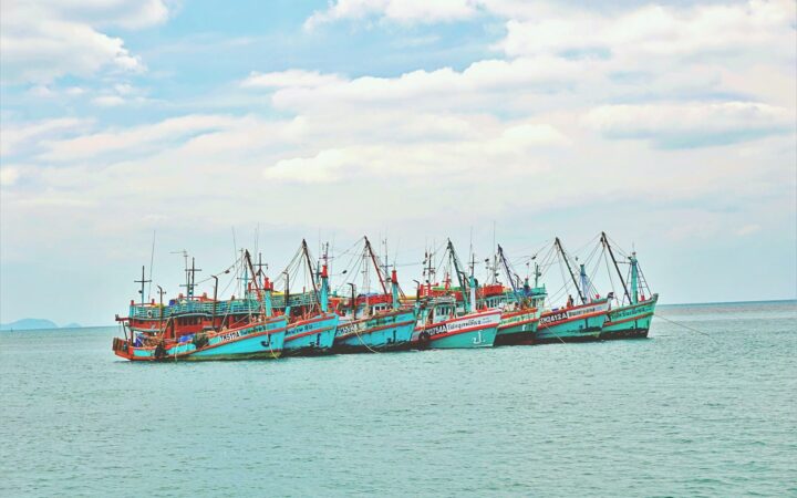 Passenger ferry crossing from Koh Phangan to Koh Samui in the morning for PEP after the Full Moon Party