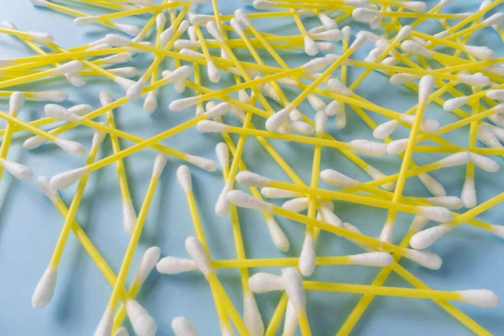 Sterile swab kit on a tray, used for chlamydia and gonorrhoea testing that affects STD test prices on Samui